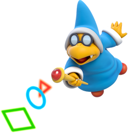 Artwork of a Magikoopa in Super Mario 3D World