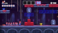 Screenshot of Spooky House level 5-mm from the Nintendo Switch version of Mario vs. Donkey Kong