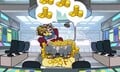 Wario happily holding the pot