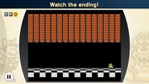Screenshot of NES Remix 2 showing a sighting of Luigi