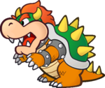A sprite of Bowser for his appearance in Paper Mario: The Thousand-Year Door.