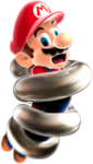 Artwork of Spring Mario from Super Mario Galaxy (Reused in Super Mario Galaxy 2 and Super Mario Galaxy + Super Mario Galaxy 2)
