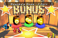 Bonus Bonanza in the Game Boy Advance version of Donkey Kong Country 2: Diddy's Kong Quest