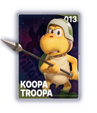 The Koopa Troopa card from The Super Mario Galaxy Movie Collectible Cards