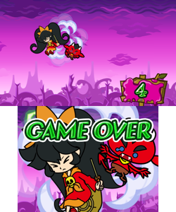 A Game Over in WarioWare Gold