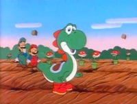 Yoshi, as seen in the Super Mario World episode Gopher Bash