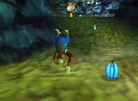 A set of blue Bananas and Banana Bunches in Creepy Castle.