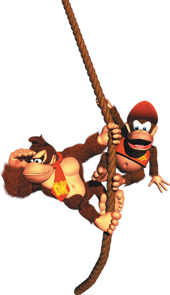 File:DKC GBA DK Diddy.png