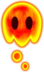 A Lava Bubble in Super Mario Run.