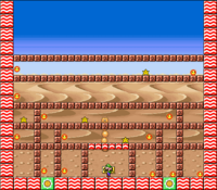 Level 8-7 map in the game Mario & Wario.