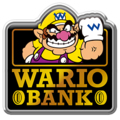 A Wario Bank badge