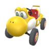 The Yellow Turbo Yoshi from Mario Kart Tour