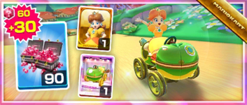The Green Apple Kart Pack from the Flower Tour in Mario Kart Tour