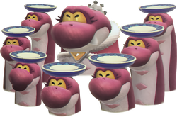 Hisstocrat (pink) with her underlings