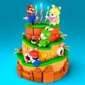 Artwork from Rabbid Peach's Instagram account celebrating her birthday and the third anniversary of Mario + Rabbids Kingdom Battle
