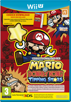 The Italy boxart for the Wii U version of Mario vs. Donkey Kong: Tipping Stars.