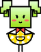 Mimi in her default outfit in Super Paper Mario
