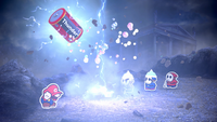 E3 2015 screenshot of the Battery Thing in battle in Paper Mario: Color Splash
