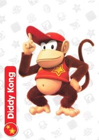 Diddy Kong character card from the Super Mario Trading Card Collection