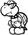 A white Koopa Troopa