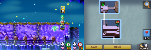 First block in Stardust Fields of Mario & Luigi: Superstar Saga + Bowser's Minions.