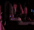 The Kongs in a high, secret area with the letter N to their right.