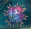 Large urchin-like globe