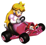 Artwork of Princess Peach from Mario Kart 64