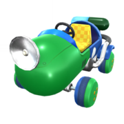 The Capsule Kart and the Blue-Green Capsule Kart from Mario Kart Tour