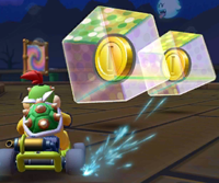 Thumbnail of the Daisy Cup challenge from the Toad vs. Toadette Tour; a Break Item Boxes challenge set on RMX Ghost Valley 1 (reused as the Roy Cup's bonus challenge in the Battle Tour)