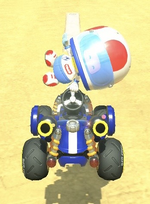 Toad (Pro Racer) performing a trick.