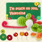 Thumbnail for a set of printable Poochy & Yoshi's Woolly World Valentine's Day cards
