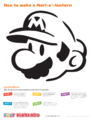 Jack-o'-lantern stencil featuring Paper Mario.