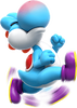 Artwork of Light-Blue Yoshi from Super Mario Bros. Wonder.