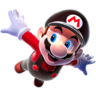 Artwork of Flying Mario from Super Mario Galaxy.