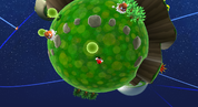 The tower-shaped planet created by the Hungry Luma.