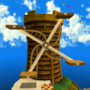 Squared screenshot of a windmill in Super Mario Galaxy.