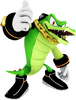 Artwork of Vector the Crocodile for Mario & Sonic at the Olympic Winter Games (reused for Mario & Sonic at the Rio 2016 Olympic Games Arcade Edition)