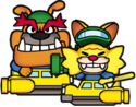 Character select sprite of Dribble & Spitz from WarioWare: Get It Together!
