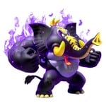 Artwork of the Elephant Bananza transformation in Donkey Kong Bananza