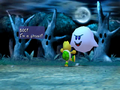 A Koopa Troopa scared by a Boo