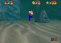 Mario at the bottom of the ocean
