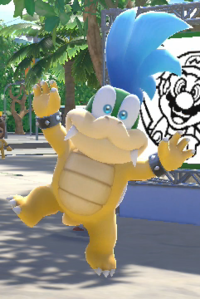 Larry Koopa, as he appears at Copacabana Beach in the Wii U version of Mario & Sonic at the Rio 2016 Olympic Games.