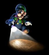 A nervous Luigi, walking with a flashlight in Luigi's Mansion: Dark Moon.