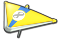Thumbnail of Yellow Mii's Super Glider (with 8 icon), in Mario Kart 8.