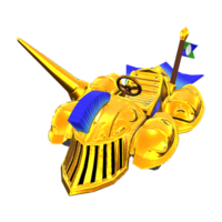 The Gold Shielded Speedster from Mario Kart Tour
