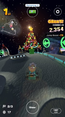 Rainbow Road: On the planet with rolling Chain Chomps and rockets