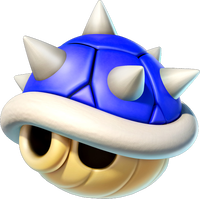 The icon for the blue Spiny Shell in Mario Kart World