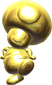 A golden statue of Toad from the ending of Step It Up in Mario Party 9