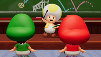The trivia quiz in the Adventure mode from Mario Tennis Fever